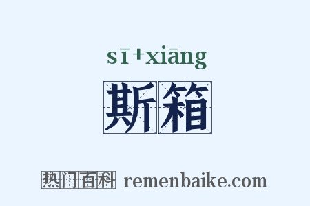 斯箱是什么意思的图片